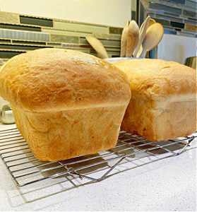 two bread loaves